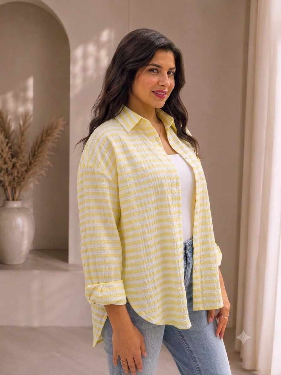 plaid shirt, crinkle fabric صورة 4